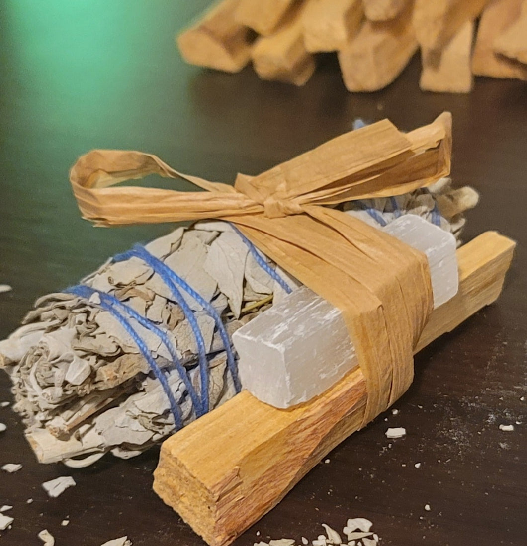 White Sage Bundles (selenite, sage or selenite, sage & palo)